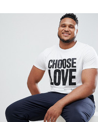 Help Refugees Choose Love Plus T Shirt In White Organic Cotton