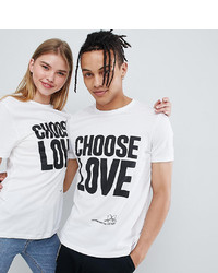 Help Refugees Choose Love T Shirt In White Organic Cotton