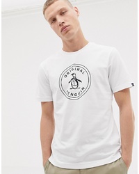 Original Penguin Circle Logo T Shirt In White