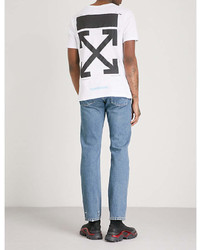 Off-White Co Virgil Abloh Slim Fit Printed Cotton Jersey T Shirt