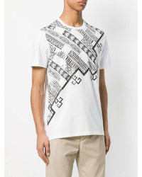 Versace Collection Printed Crew Neck T Shirt
