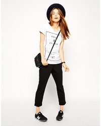 Asos Collection T Shirt With V Neck And Young In Love Print