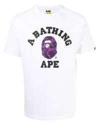 A Bathing Ape Color Camo College T Shirt