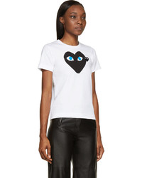 Comme des Garcons Comme Des Garons Play White Black Heart T Shirt