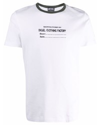 Diesel Contrast Trim Logo Print T Shirt