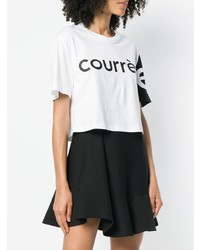 Courreges Courrges Colour Block Cropped T Shirt