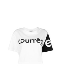 Courreges Courrges Colour Block Cropped T Shirt