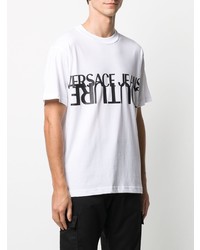 VERSACE JEANS COUTURE Crew Neck Logo Print T Shirt