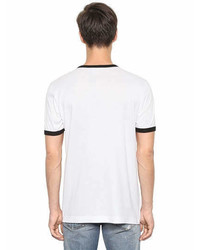 Dolce & Gabbana Crown Logo Print Cotton Jersey T Shirt