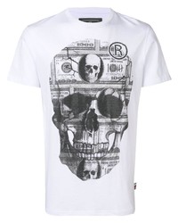 Philipp Plein Crystal Embellished Skull T Shirt