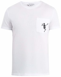 Alexander McQueen Dancing Skeleton Print Cotton T Shirt
