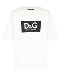 Dolce & Gabbana Dg Box Logo Ss Tee Wht