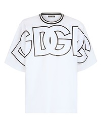 Dolce & Gabbana Dg Logo Technical Jersey T Shirt