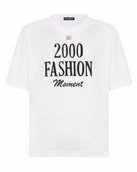 Dolce & Gabbana Dg Plaque Slogan Print T Shirt