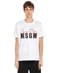 MSGM Diadora Co Lab Printed Jersey T Shirt