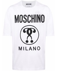 Moschino Double Question Mark Logo Print T Shirt