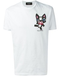 dsquared2 dog print t shirt