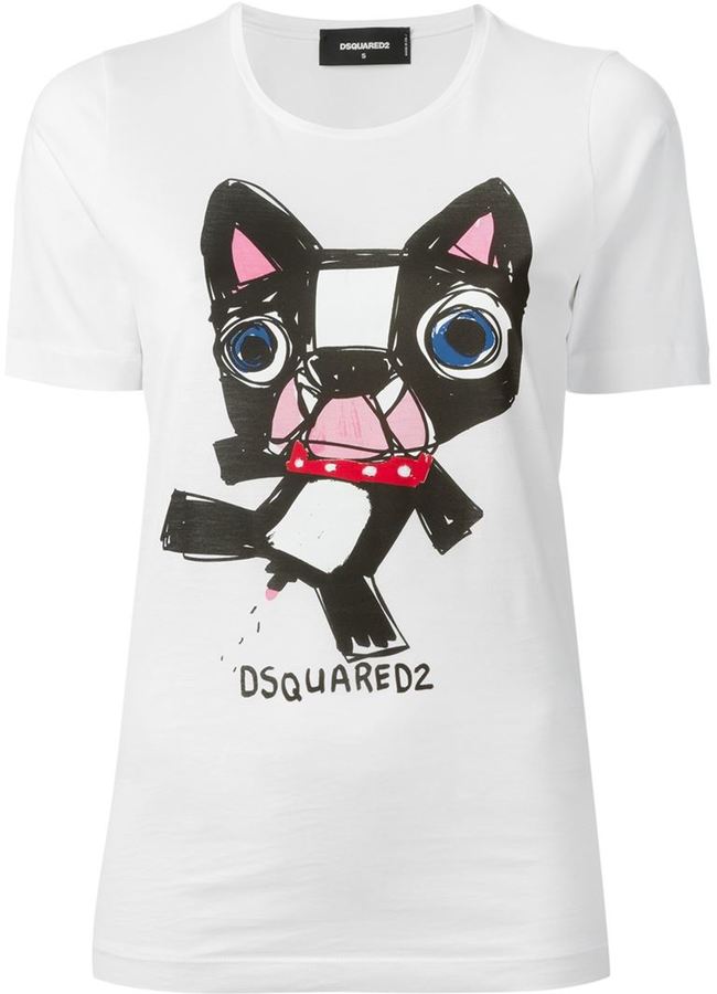 Dsquared2 Dog Print T Shirt, $215 | farfetch.com | Lookastic
