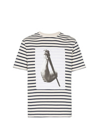 JW Anderson Durer Arm Print Breton Stripe Cotton T Shirt
