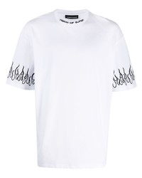 Vision Of Super Embroidered Flame Cotton T Shirt