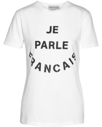 Etre Cecile Je Parle Francais Printed Cotton T Shirt