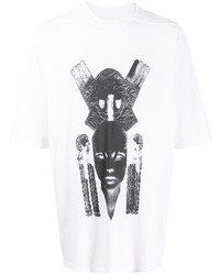 Rick Owens DRKSHDW Face Print Oversized T Shirt