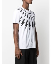 Neil Barrett Fair Isle Thunderbolt T Shirt