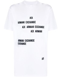 Armani Exchange Flocked Logos T Shirt