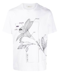Z Zegna Flower Print Short Sleeved T Shirt