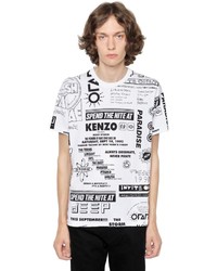 Kenzo Flyer Print Cotton Jersey T Shirt