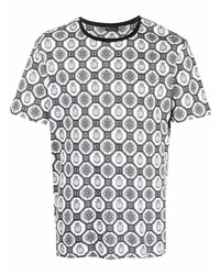 Billionaire Geometric Print Cotton T Shirt