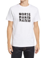 Norse Projects Gm X Np Niels Norse Logo Cotton Graphic Tee
