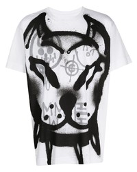 Givenchy Graffiti Print Cotton T Shirt