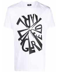 Karl Lagerfeld Graphic Logo Print Cotton T Shirt