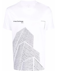 Armani Exchange Graphic Logo Print Cotton T Shirt