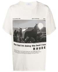 Rhude Graphic Print Cotton T Shirt