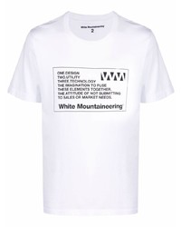 White Mountaineering Graphic Print Cotton T Shirt