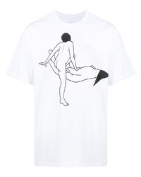 Lemaire Graphic Print Cotton T Shirt