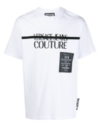 VERSACE JEANS COUTURE Grosgrain Graphic Logo T Shirt