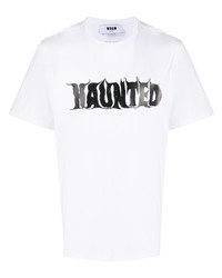 MSGM Haunted Crew Neck T Shirt