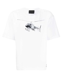 000 Worldwide Helicopter Print T Shirt