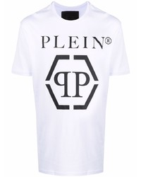 Philipp Plein Hexagon Logo Print Cotton T Shirt