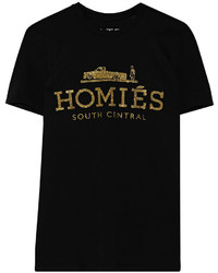 Brian Lichtenberg Homis South Central Glitter Printed Cotton T Shirt