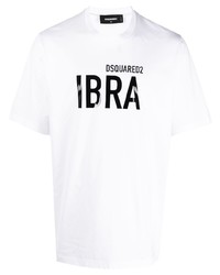DSQUARED2 Ibra Print Cotton T Shirt