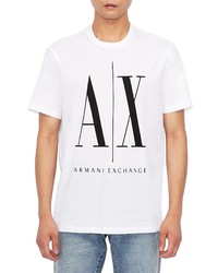 Armani Exchange Icon Logo Cotton Graphic Tee In White At Nordstrom