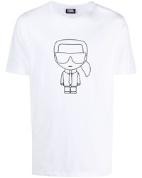 Karl Lagerfeld Ikonik Print Cotton T Shirt