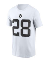 Nike Josh Jacobs White Las Vegas Raiders Name Number T Shirt
