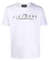 John Richmond Layered Logo Print Studded T Shirt