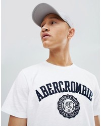 Abercrombie & Fitch Legacy Applique Badge Logo T Shirt In White