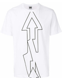 Les Hommes Urban Contrast Print T Shirt